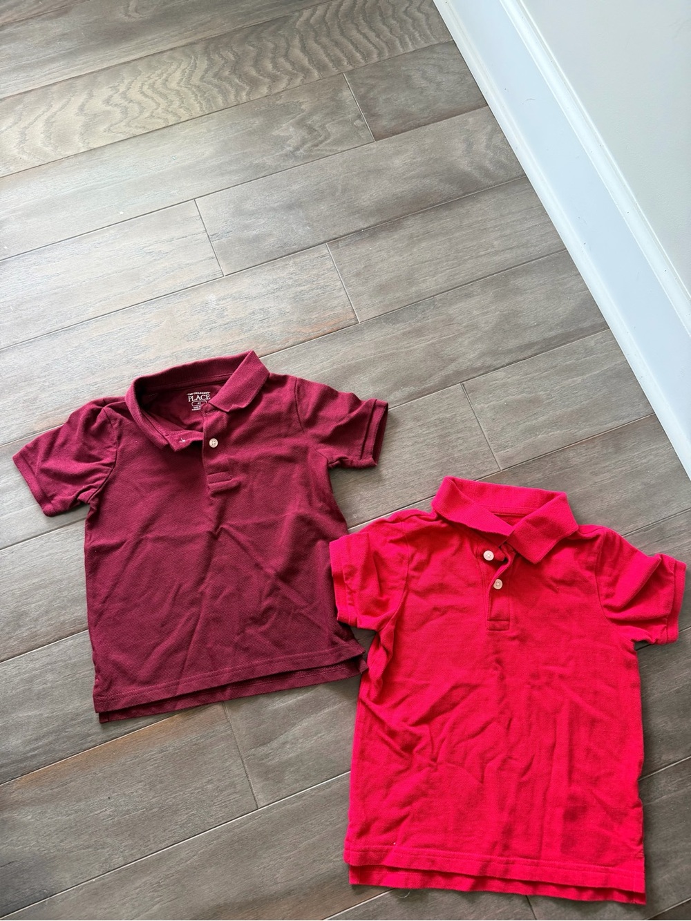 The Children's Place Polo Pair - Burgundy & Bright Red